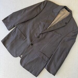 Calvin Klein Mens 42S Brown 100% Wool 2 Button Blazer Sport Coat Jacket